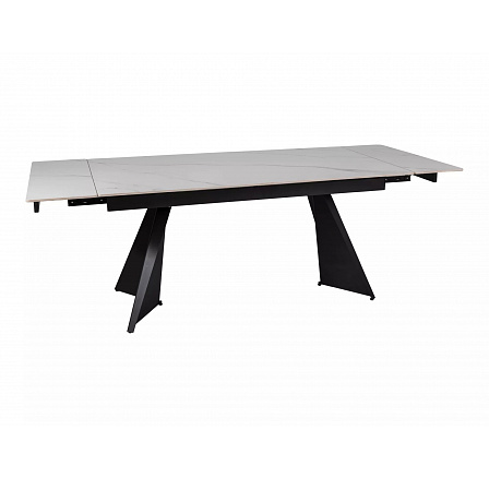 LACONI étkezőasztal, Fehér márvány hatás/Fekete