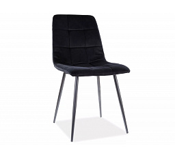 Étkezőszék MILA Velvet, fekete Bluvel 19