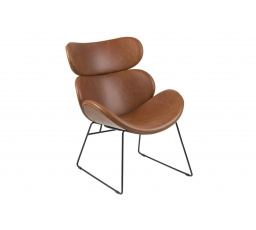 Cazar Vintage barna PU fotel fekete alap