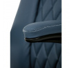 Kancelářské křeslo, houpací mechanismus, modrá ekokůže, KA-Y344 BLUE