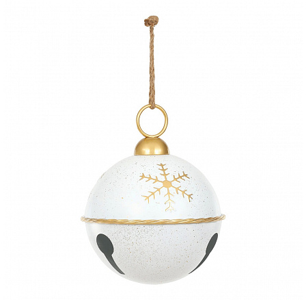 Csengő zsinóron - MAXI, átm. 30 cm, fém, fehér szín Csengő zsinóron - MAXI, átm. 30 cm, fém, fehér szín
