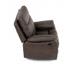 Polohovací křeslo, elektrické zabudované ovládání, hnědá, látka vintage, TV-4094 BR3