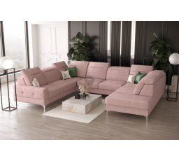 NAROŻNIK TAPICEROWANY MALIBU MAX I 260x350x220 CM - Wybierz własny kolor - Zapisz swój wybór - Galeria tkanin poniżej , Strona lewa