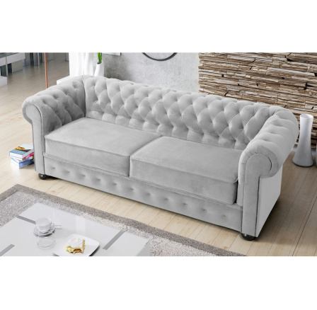 SOFA MANCHESTER III 218 CM - Sofa bez funkcji spania , Odcienie szarości