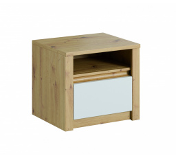 Éjjeliszekrény MALTA SN, Artisan Tölgy + Fehér