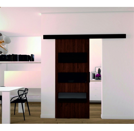 Posuvné dveře STANDART MIX E70, Wenge/Černá