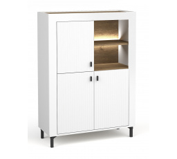 MOSSA MO5 komód, Whisky Tölgy/Fehér Matt