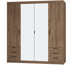 Šatní skříň Enja 4D6S, dub lefkas