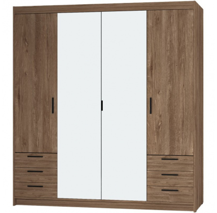Šatní skříň Enja 4D6S, dub lefkas