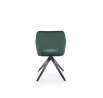 Forgó étkezőszék K535, Sötétzöld/Fekete