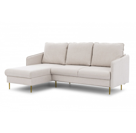 Narożnik Taila Mini z funkcją spania / Loft 01 / złote nogi / strona lewa Narożnik Taila Mini z funkcją spania / Loft 01 / złote nogi / strona lewa