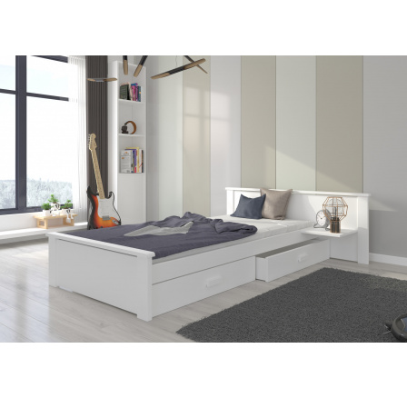 Ágy matraccal ALDEX SHELF 200x90 Fehér