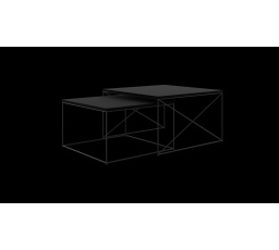 Licco 2 az 1-ben dohányzóasztal Fekete+Fekete