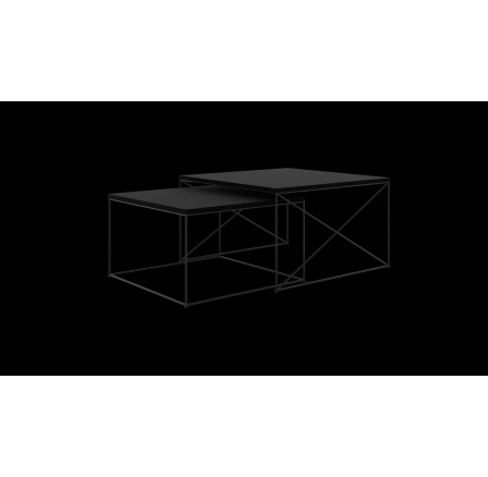 Licco 2 az 1-ben dohányzóasztal Fekete+Fekete