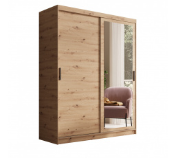 Tolóajtós és tükörrel ellátott Hailey 160 Artisan+Artisan ruhásszekrény