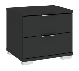 Éjjeliszekrény PRAHA 2S, Fekete