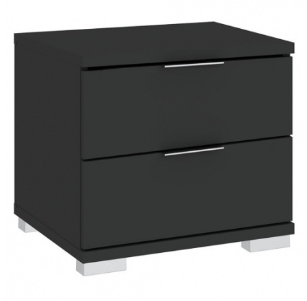 Éjjeliszekrény PRAHA 2S, Fekete