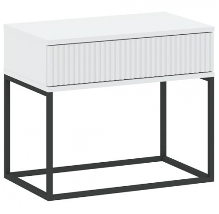 Éjjeliszekrény 1S 60 NR2, Fehér/Fekete