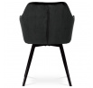 Jídelní židle, černá, sametová látka, DCH-425 BK4