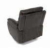 Polohovací křeslo, elektrické zabudované ovládání, hnědá, látka vintage, TV-4094 COF3