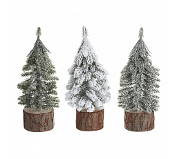 Műfenyő tuskón - mini, 19 cm, 3 féle keverék, ár 1 db-ra