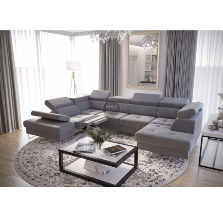 NAROŻNIK GALAXY MAX II RELAX Z FUNKCJĄ SPANIA 215x350x170 - Odcienie szarości , lewa NAROŻNIK GALAXY MAX II RELAX Z FUNKCJĄ SPANIA 215x350x170 - Odcienie szarości , lewa