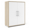 Šatní skříň OFFICE 80400/134, Dub sonoma/Bílá