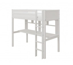 Vysoká postel s prac. deskou a policemi Romantic 461 bílá