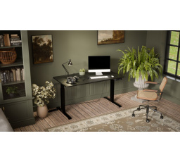 MOON LONG íróasztal, fekete/san sebastian