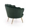 AMORINITO fotel, sötétzöld/arany