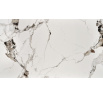 EMILIO étkezőasztal 140, Fehér márvány hatás/Fekete