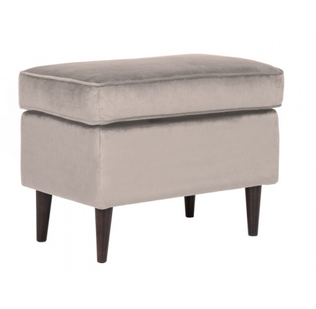 PODNÓŻEK RON VELVET BEŻOWY BLUVEL 28 / WENGE