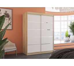 Tolóajtós szekrény LUFT 150 Sonoma+Fehér