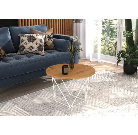 LIAM Dohányzóasztal Fehér+Artisan