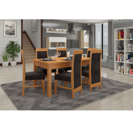 RODOS 57 Égerfa asztal és szék készlet