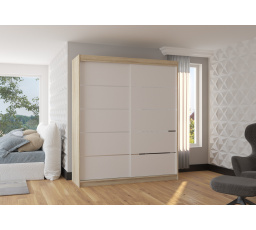 Tolóajtós szekrény SPECTRA 180 Sonoma+Fehér