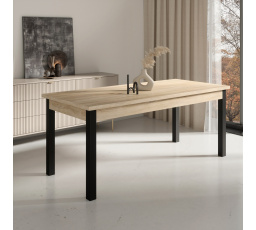 RODOS 81 Kihúzható Asztal Fekete+Sonoma