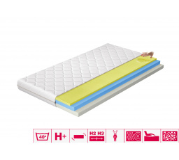 Materac Termoelastyczny Simona 120x200 Hipoalergiczny pokrowiec Microfibre