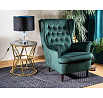 HARRY Velvet fotel, zöld Bluvel 78/wenge