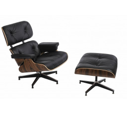 Vip fotel lábtartóval fekete/rosewood/standard alap