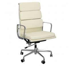 Irodai szék CH2191T fehér bőr króm