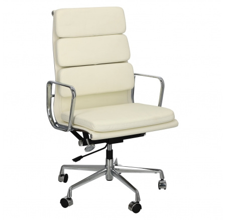 Irodai szék CH2191T fehér bőr króm