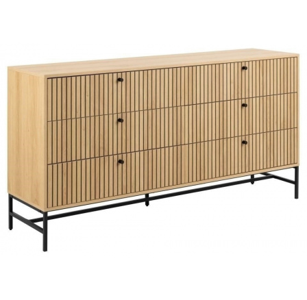 Albany komód 6 fiókkal természetes tölgy