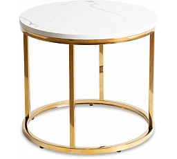 Stolik CLIFF Biały Marmur/Złoty