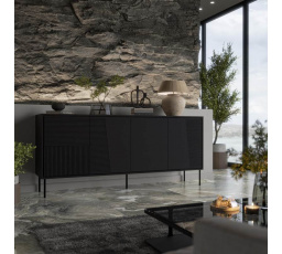 ABI komód, fekete matt/fekete matt