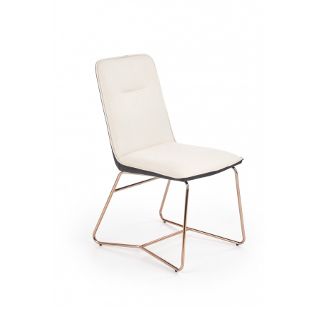 K390 étkezőszék, Krém/Tmaványszürke/Rózsaarany