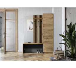 Előszobafal ZARIS, Arany tölgy / Fekete