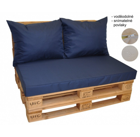 Polstry na paletový nábytek voděodolné -barva modrá