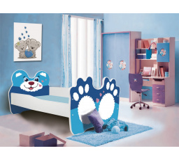 Ágy matraccal BEAR BLUE 140x70 Kék