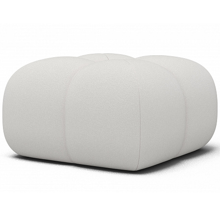 Kárpitozott puff Covio, fehér bársony Paolli 01 85x52